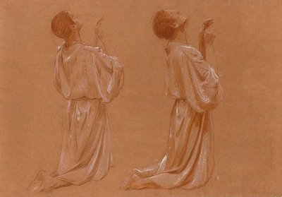 Two Studies of a Kneeling Man by Adolf Hiremy Hirschl